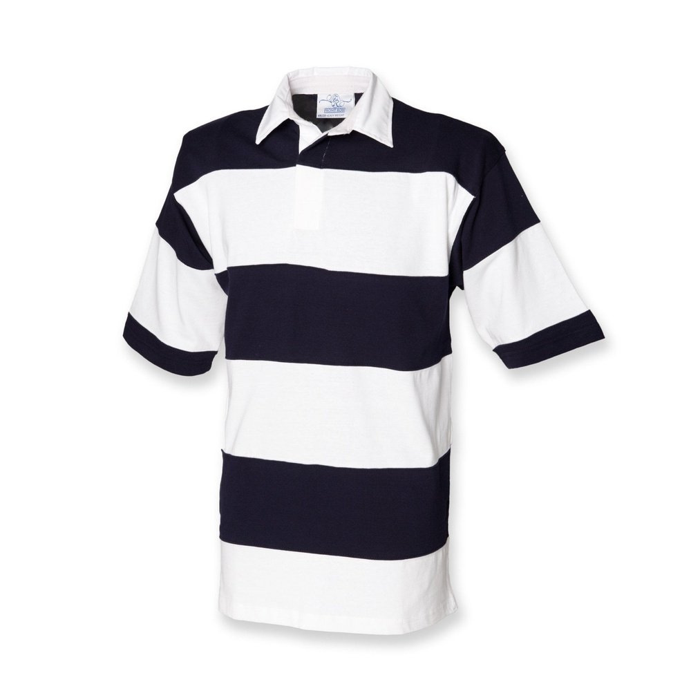 Gents Short Sleeve Striped Mens Front Row Rugby Shirt Small Medium FR09