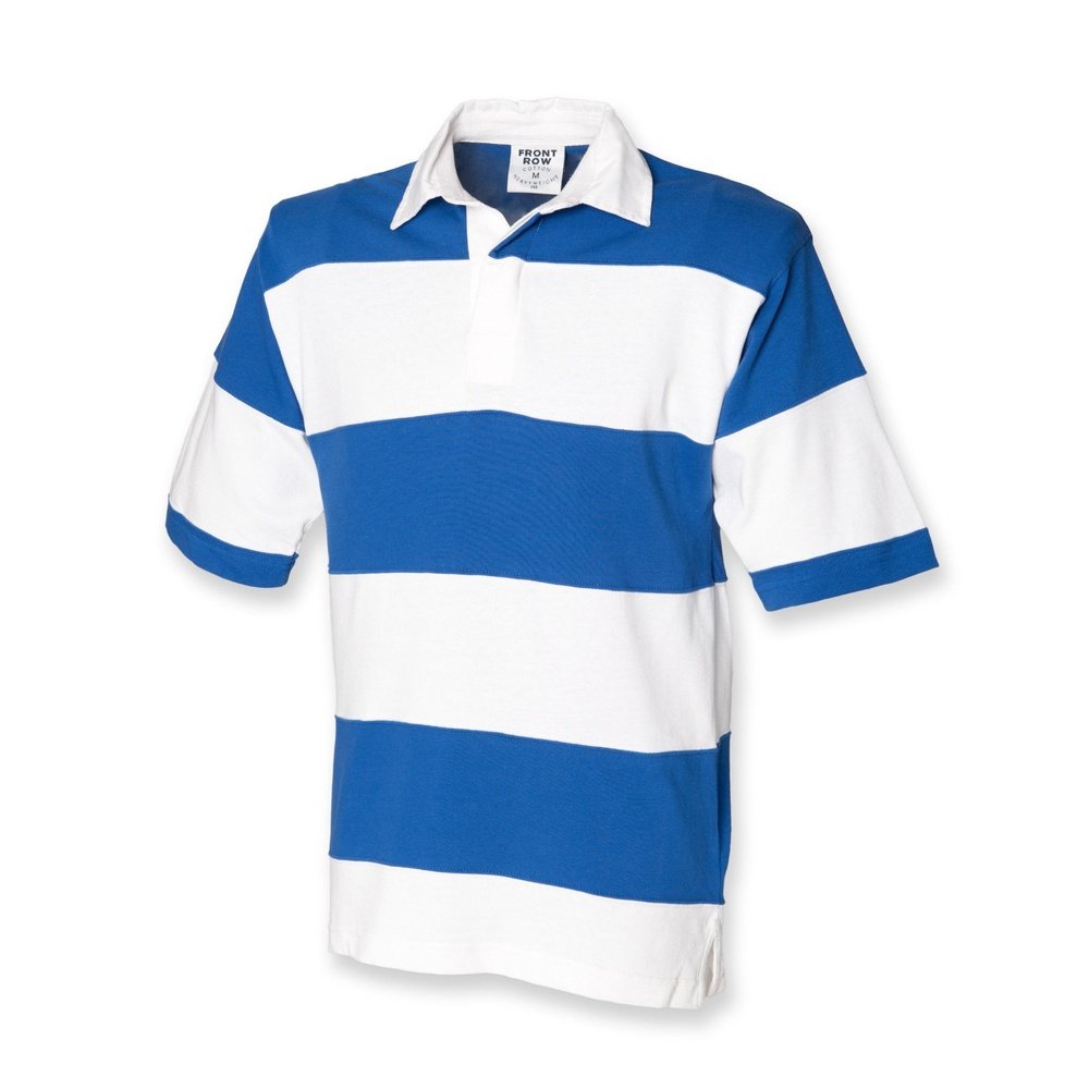 Gents Short Sleeve Striped Mens Front Row Rugby Shirt Small Medium FR09