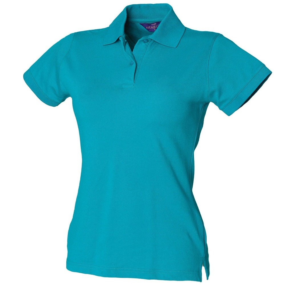 Henbury Ladies Stretch Pique Polo Shirt Women s Cotton T Shirt H306