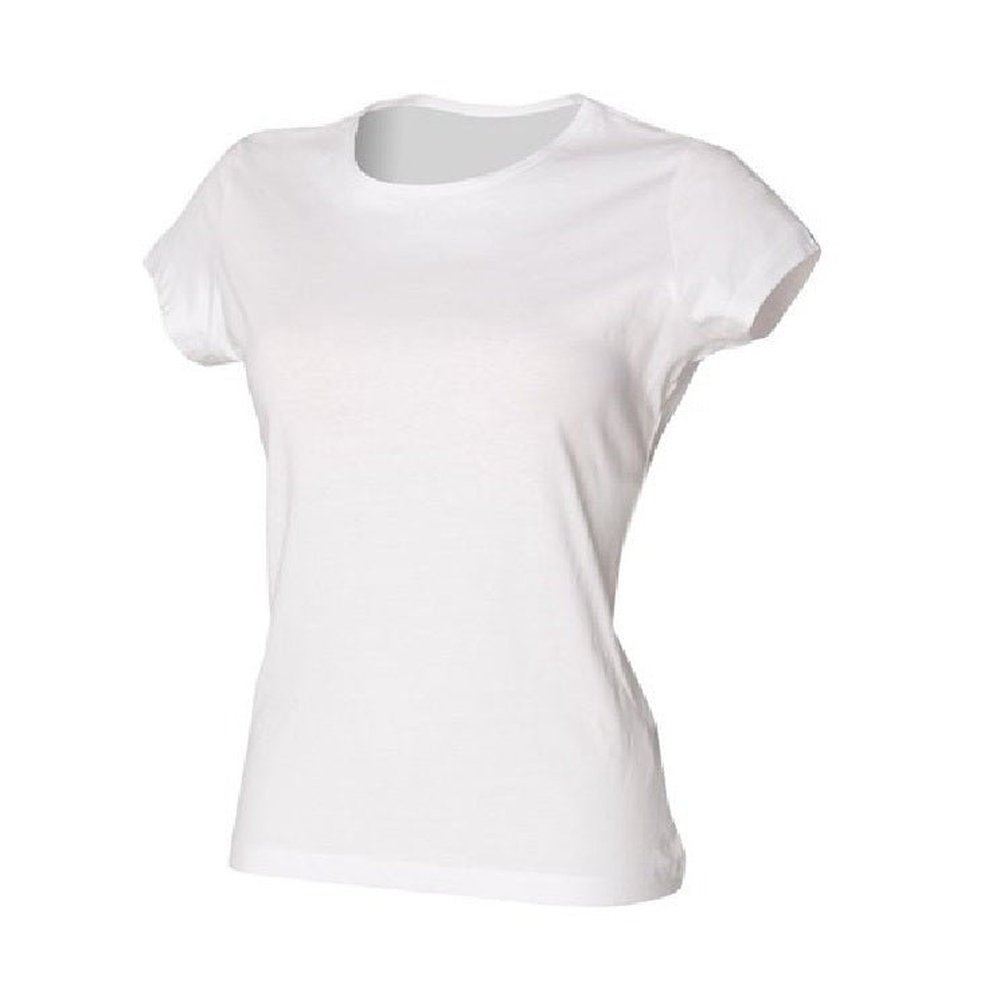 Ladies Perfect Fit T Shirt Womens Cotton Short Sleeve Crew Neck Top SK201